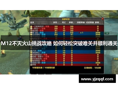 M12不灭火山挑战攻略 如何轻松突破难关并顺利通关